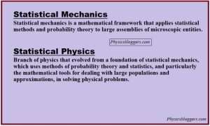 Statistical mechanics vs. statistical physics