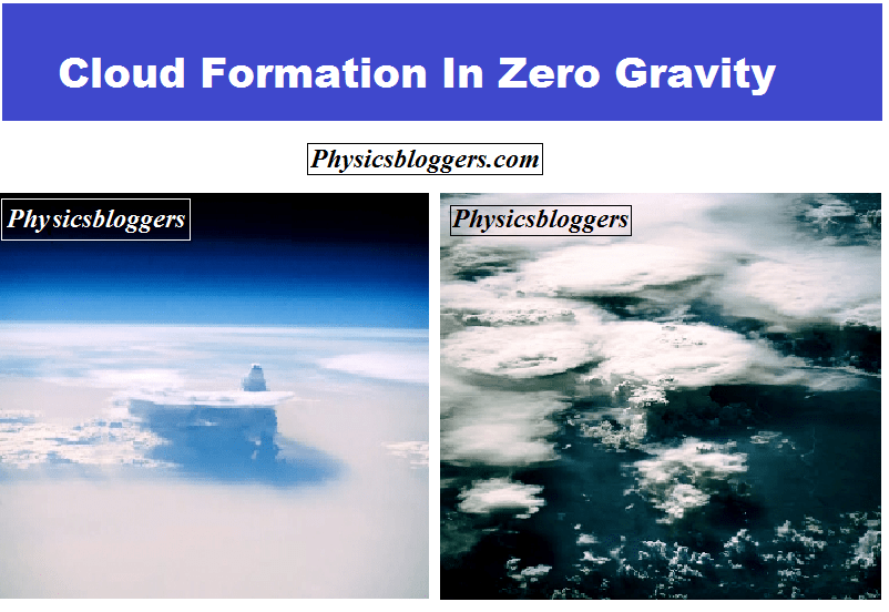 Cloud formation in zero gravity